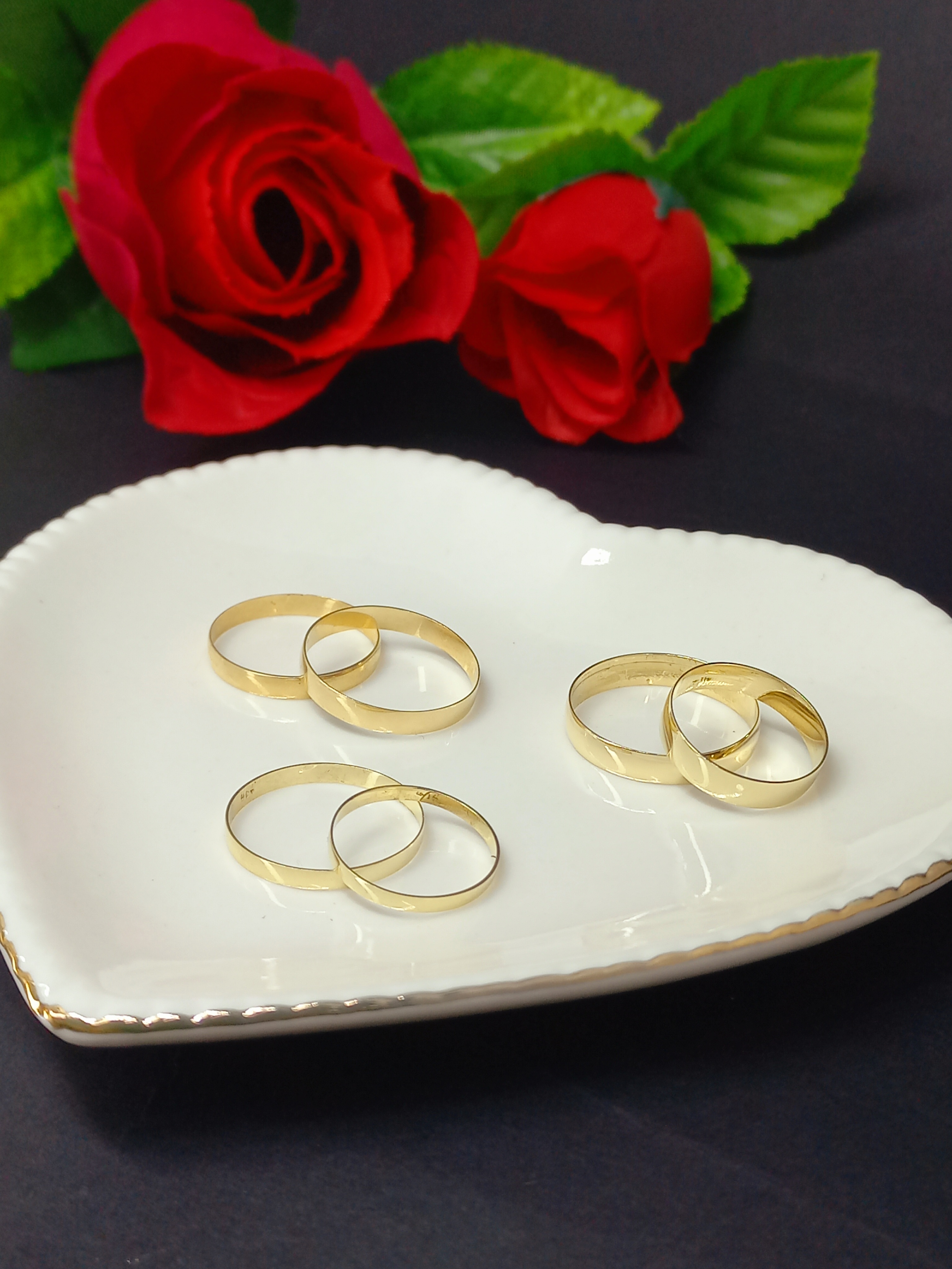 Alianças tradicionais — coleção 3 modelos
