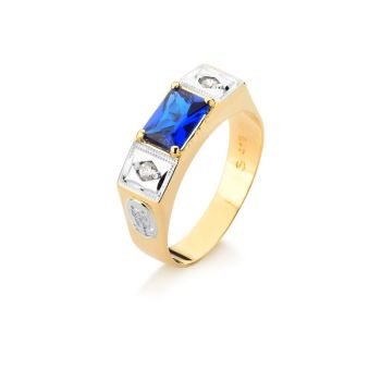 Anel de formatura masculino safira (Anf0090)