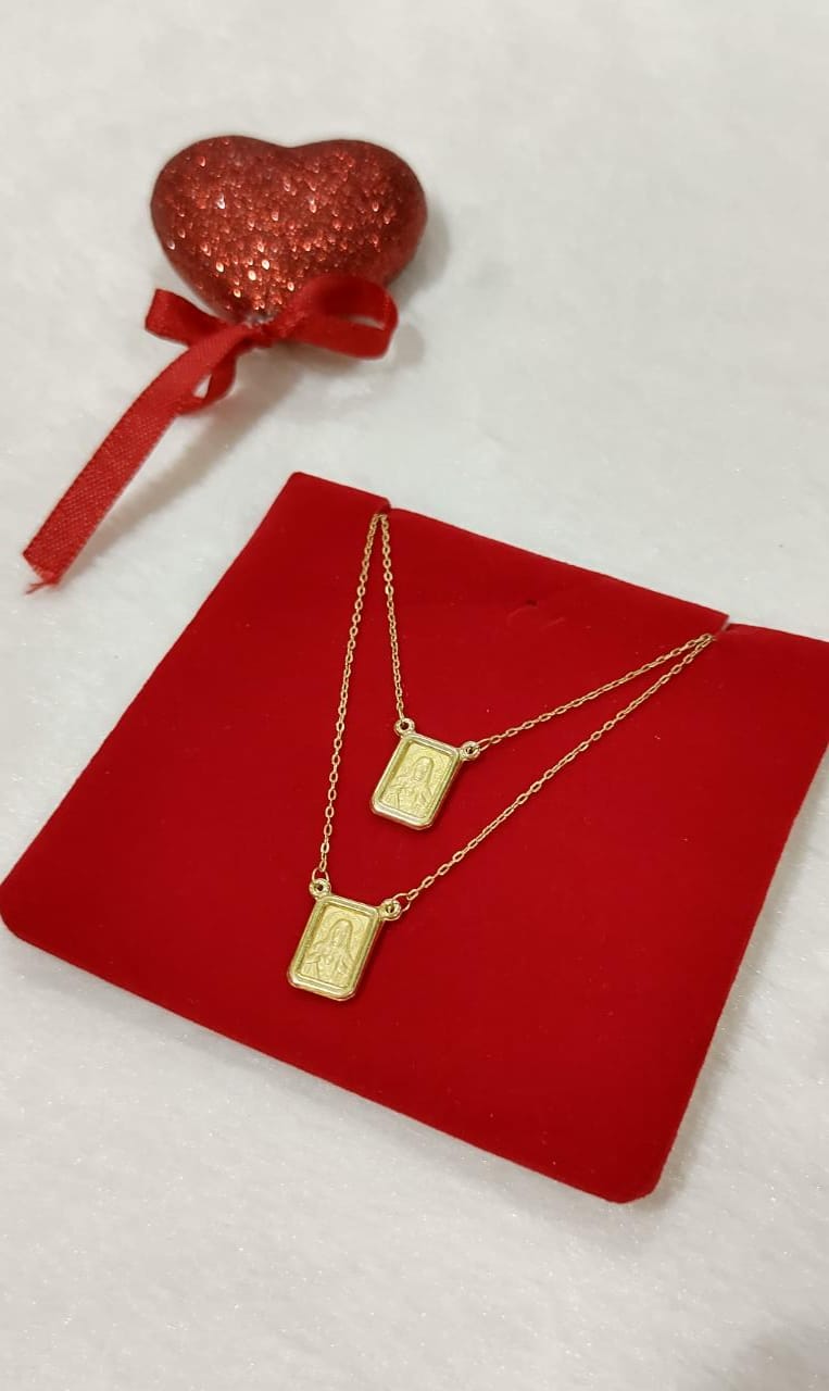 Escapulário tradicional — ouro 18k