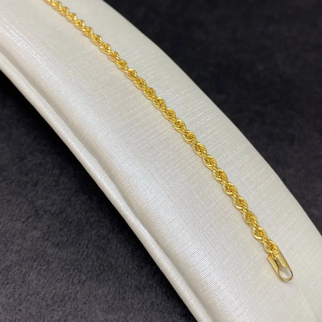 Pulseira cordão baiano — ouro 18k