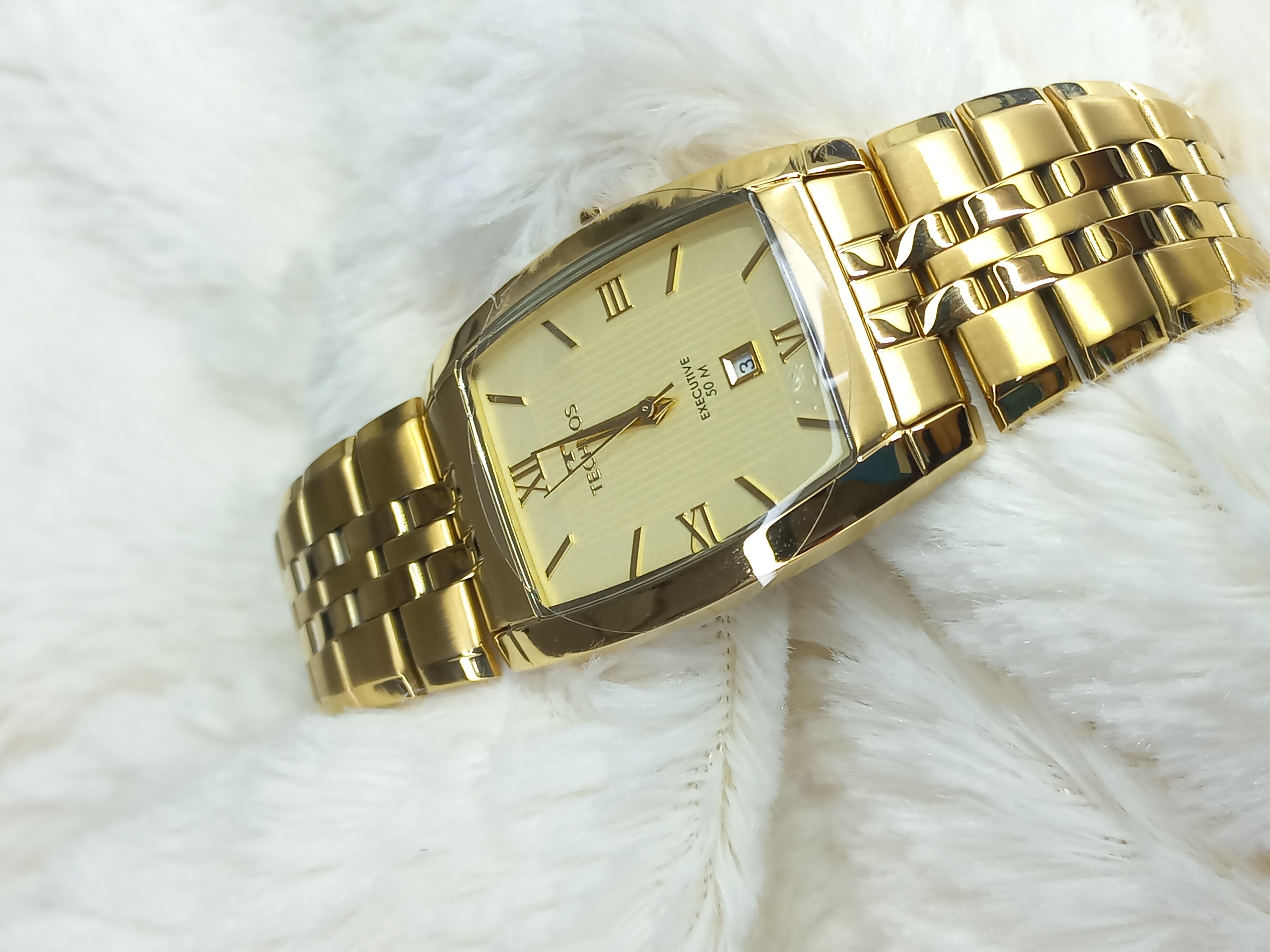 Relógio Technos Executive — masculino dourado